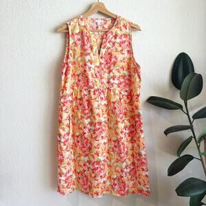 J. Jill Floral Sleeveless Mini Dress - Yellow and Red